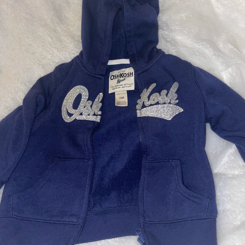 Osh kosh baby girl zip up sweater 18 months